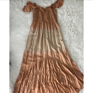 Long Tie Die Maxi Dress